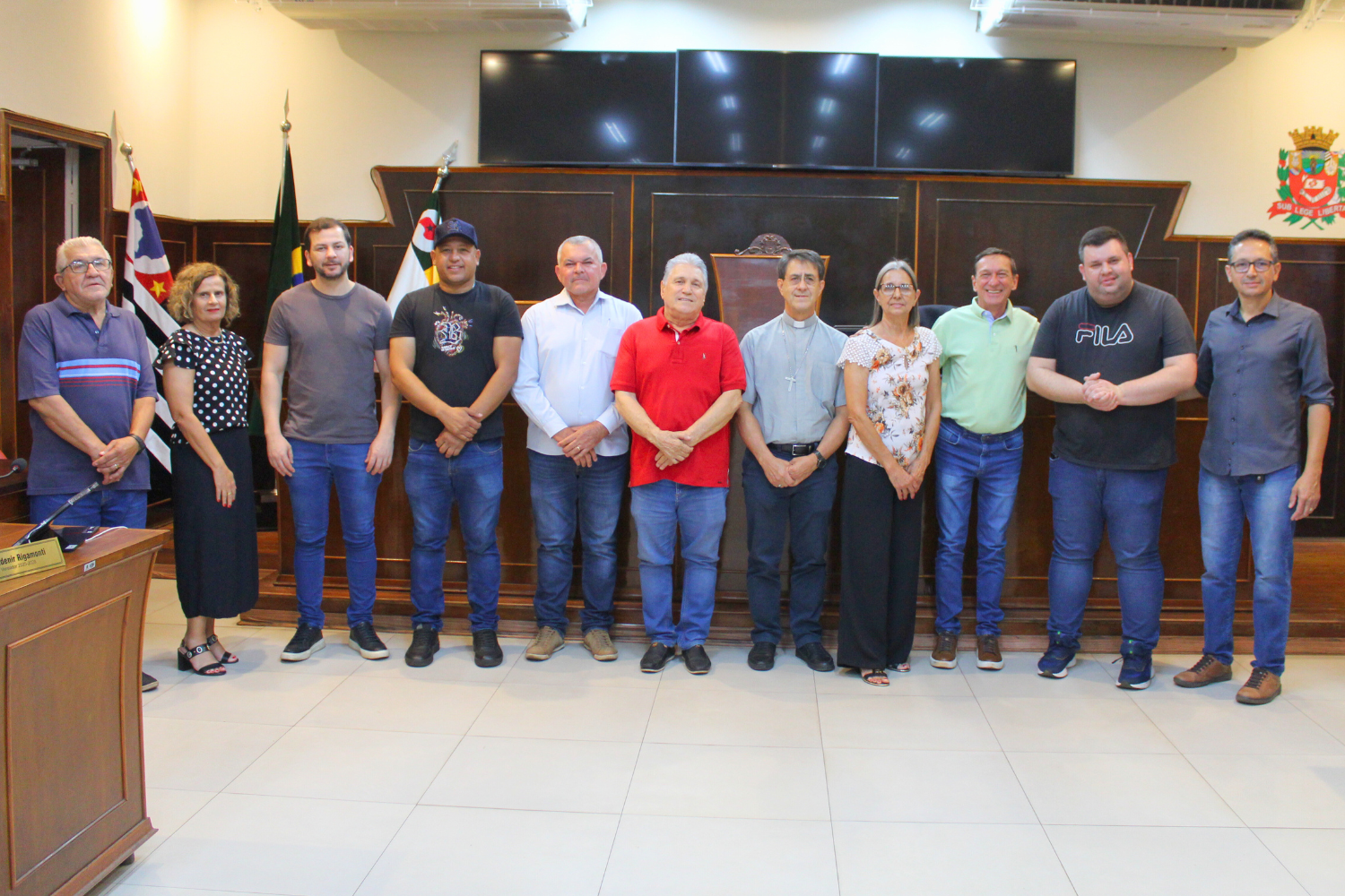 Câmara de Novo Horizonte recebe visita de cortesia do Bispo Diocesano Dom José Benedito Cardoso