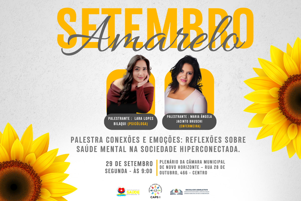 Setembro Amarelo é tema de palestra na Câmara 
