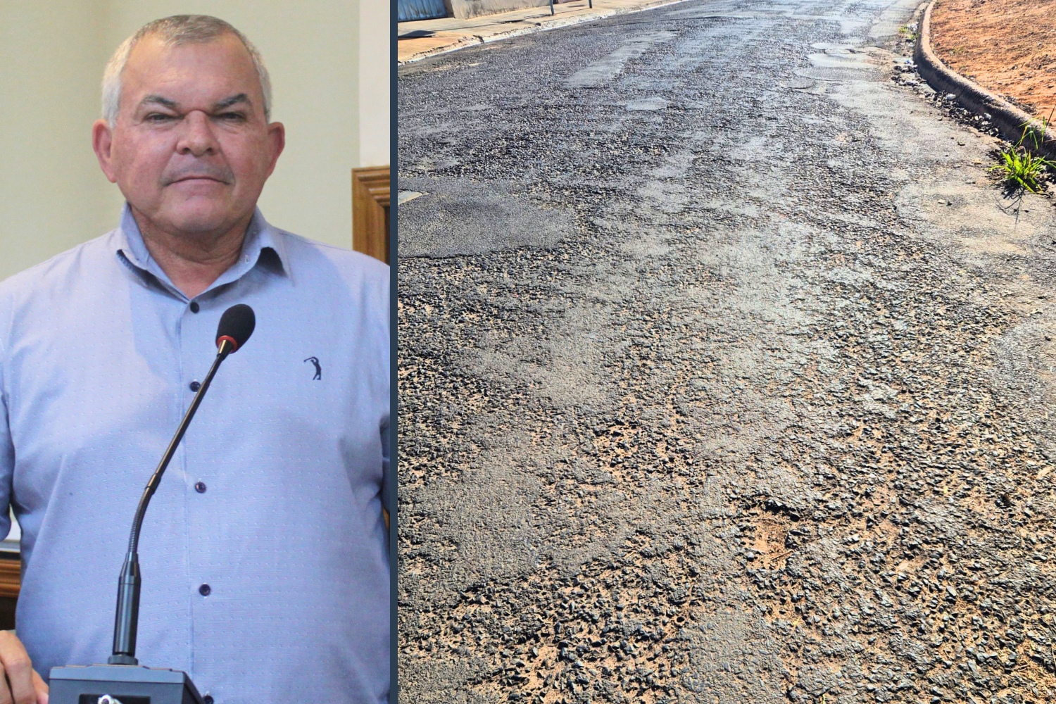 Vereador Leandro Nacimbeni solicita ao Executivo Municipal recape em trecho da Rua Isaias Gentil Peron entre as Ruas Osvaldo Cruz e Guaporé no Jardim Valdecir Pereira