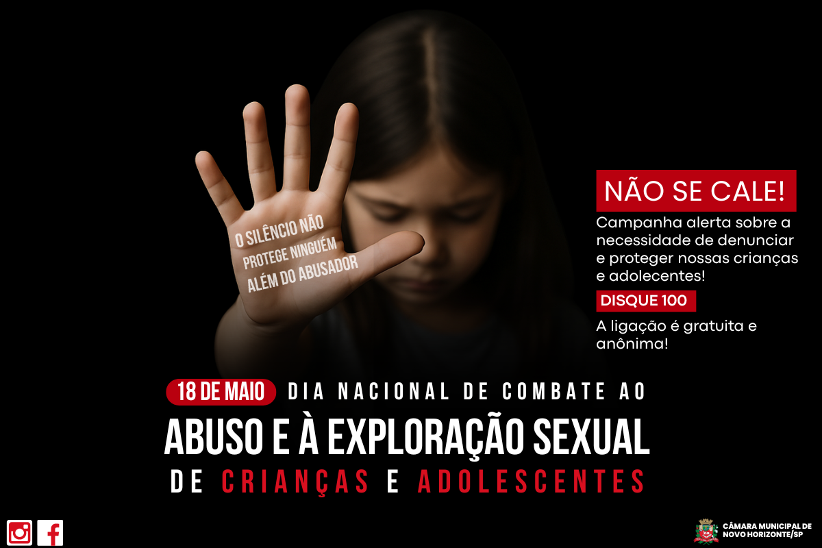 18 de maio: Dia Nacional de Combate ao Abuso e à Exploração Sexual de Crianças e Adolescentes 