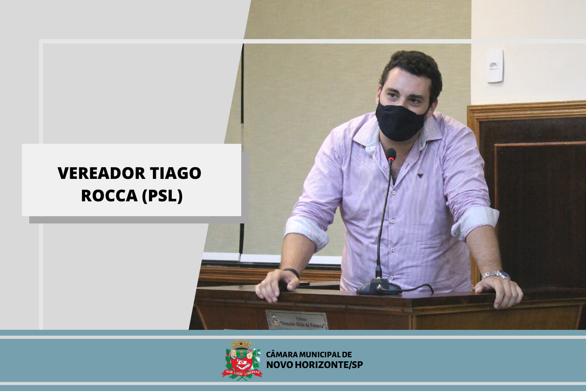 Confira as proposituras do vereador Tiago Rocca na sessão ordinária de 15 de março