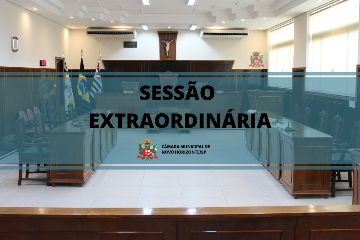 Legislativo irá realizar sessão extraordinária na quarta-feira