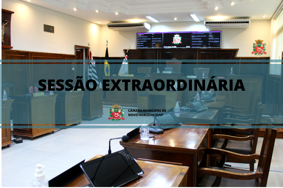 Câmara realiza sessão extraordinária nesta terça-feira