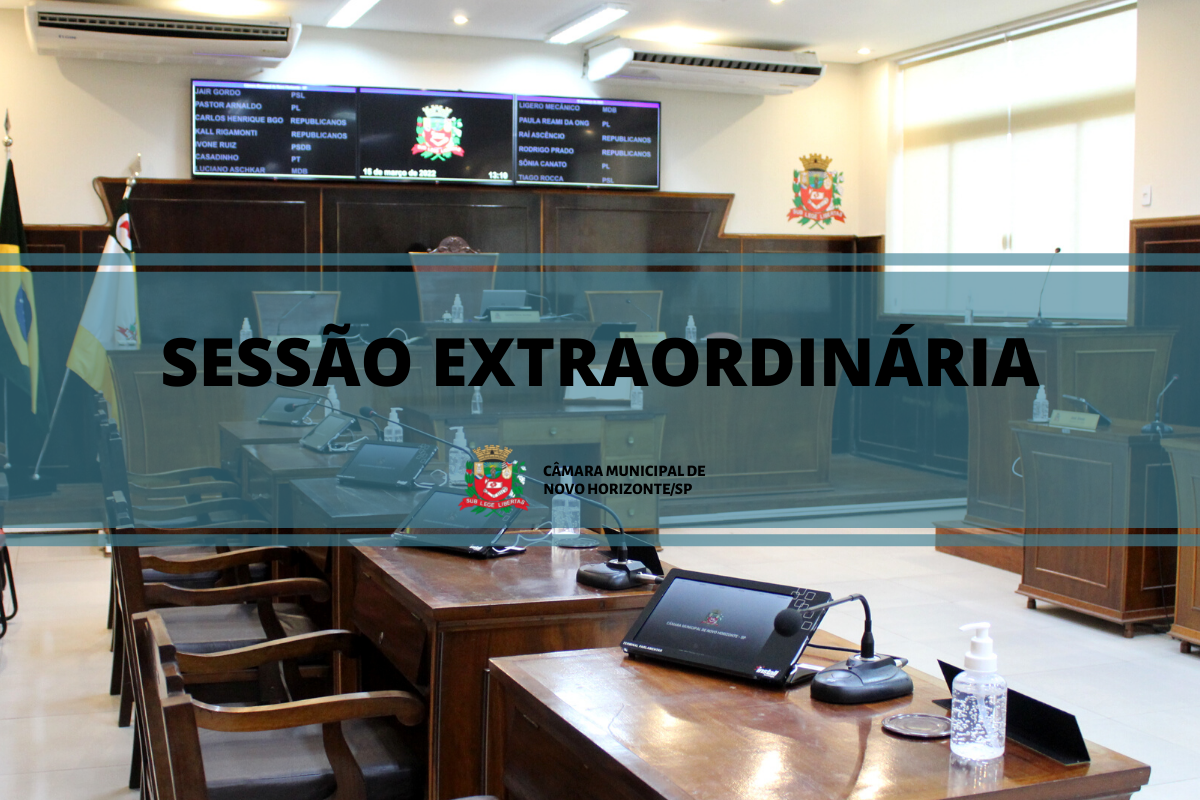 Legislativo realiza sessão extraordinária na quinta-feira