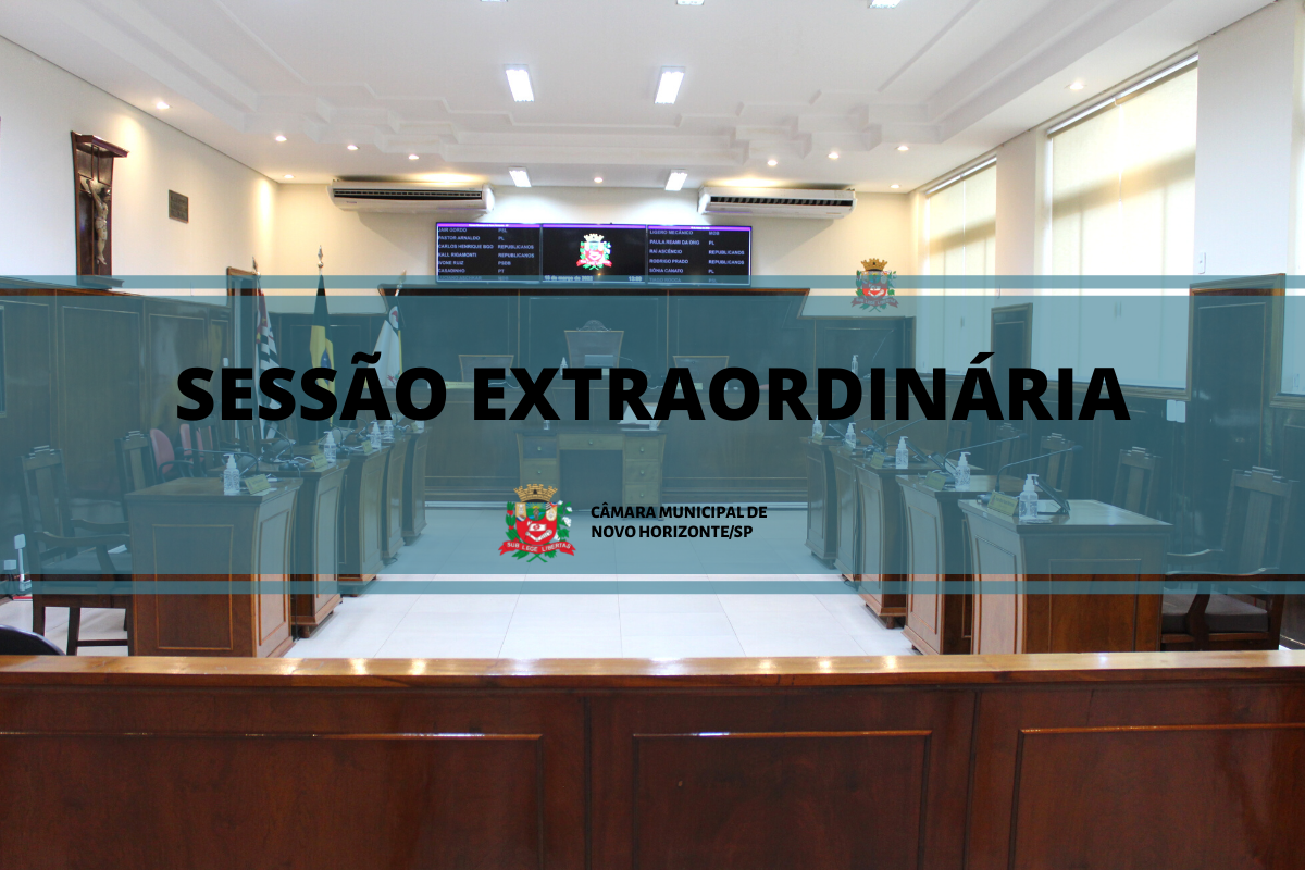 Legislativo realiza sessão extraordinária na quarta-feira