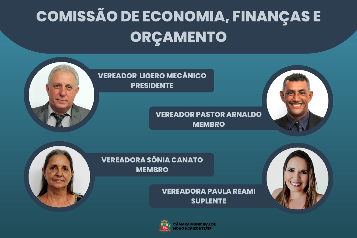 Conheça os integrantes da Comissão de Economia, Finanças e Orçamento