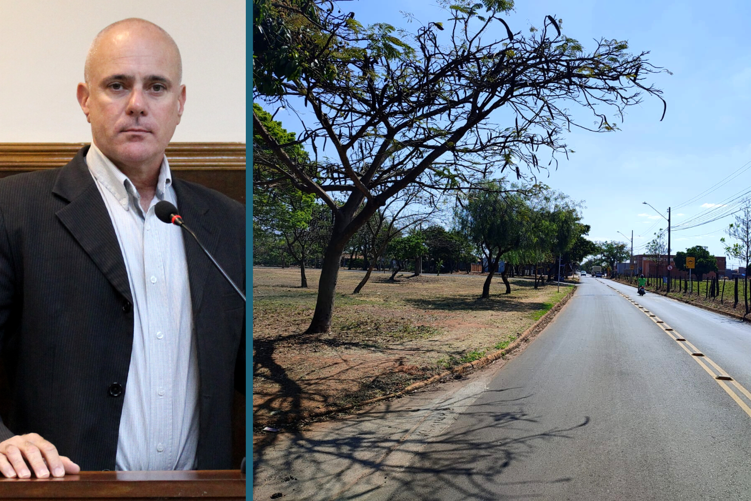 Vereador Kall Rigamonti solicita ao Prefeito Fabiano Belentani construção de calçada ao redor de todas as áreas verdes localizadas na Avenida Ângela Blaso Segreto