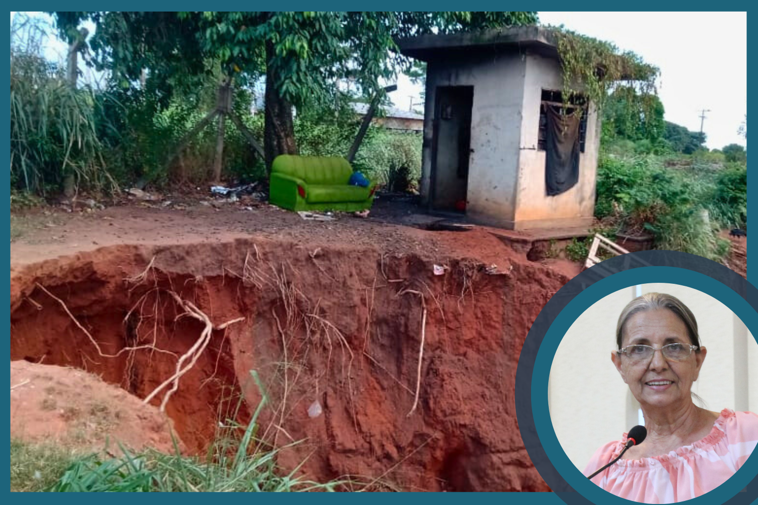 Vereadora Sônia Canato solicita ao Prefeito Fabiano Belentani providências sobre erosão de solo no "lixão"