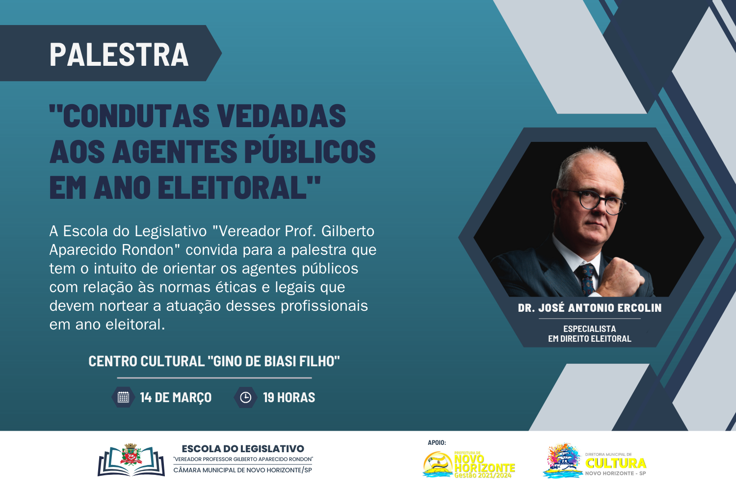 Escola do Legislativo convida para a palestra "Condutas Vedadas aos Agentes Públicos em Ano Eleitoral"