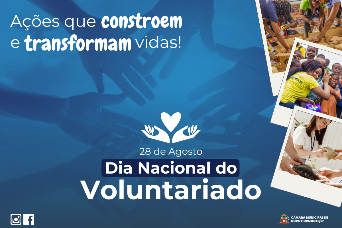 28 de agosto: Dia Nacional do Voluntariado 