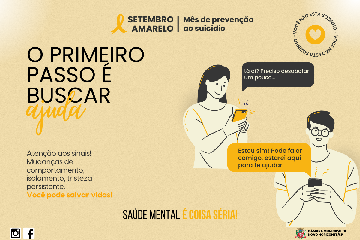 Setembro Amarelo: Mês da Prevenção ao Suicídio