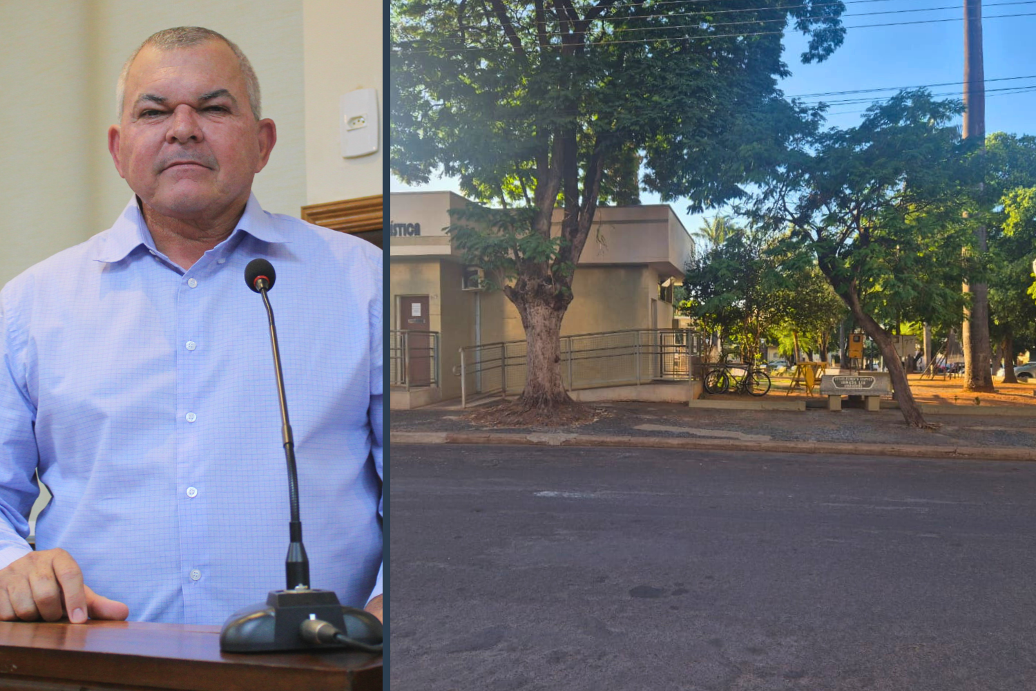 Vereador Leandro Nacimbeni solicita ao Executivo Municipal implantação de rampa de acessibilidade na Praça Dr. Euclydes Cardoso Castilho
