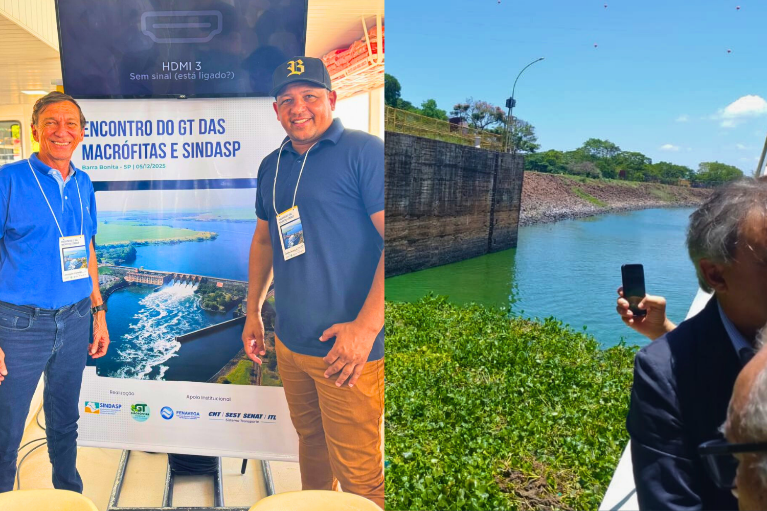 Vereadores Vasquinho e Carlos Henrique BGO participam de reunião sobre as condições da Hidrovia Tietê-Paraná em Barra Bonita