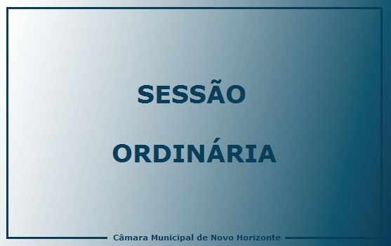 Assista à sessão ordinária realizada na ultima segunda-feira