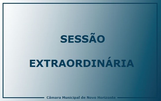 Câmara realiza sessão extraordinária na próxima quarta-feira